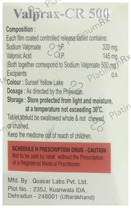 Valprax-CR 500 Tablet