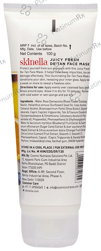 Skinella De-Tan Face Mask Juicy Fresh