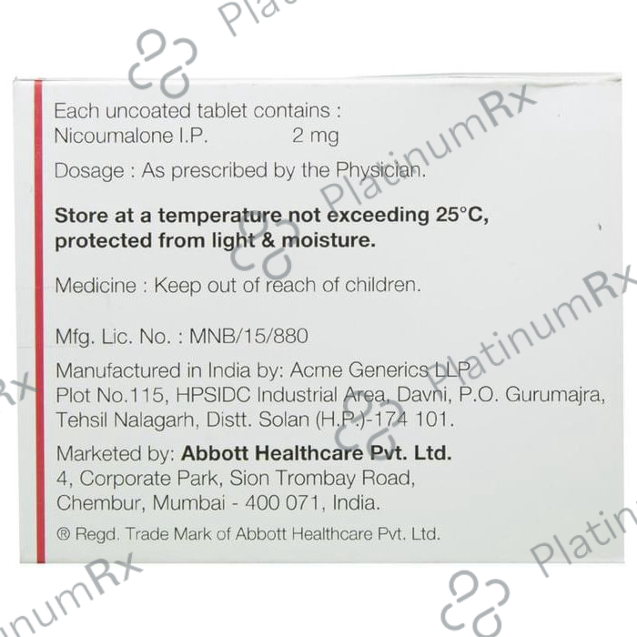 Acitrom 2mg Tablet 10s