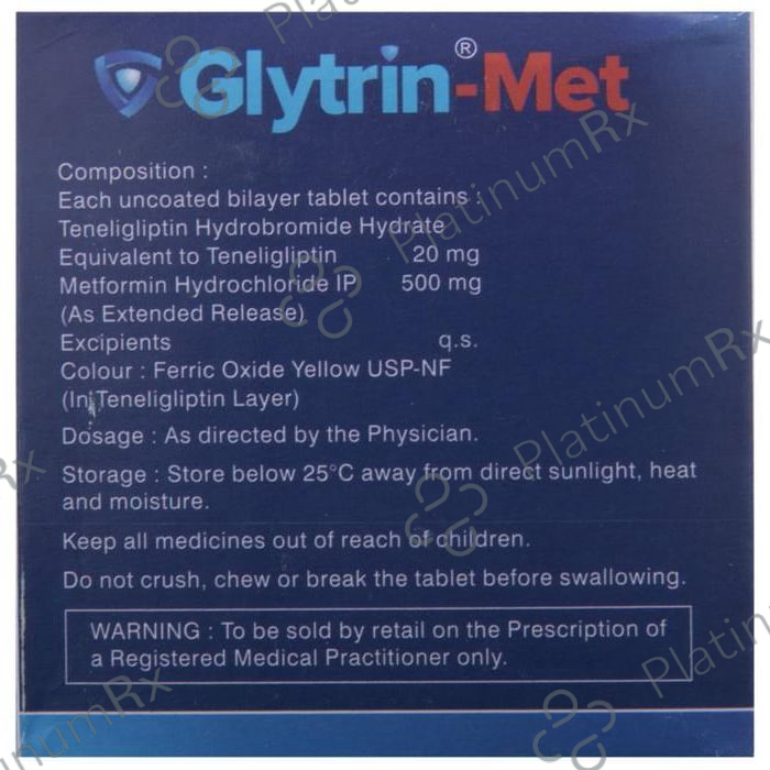 Glytrin Met 500/20mg Tablet ER 10s