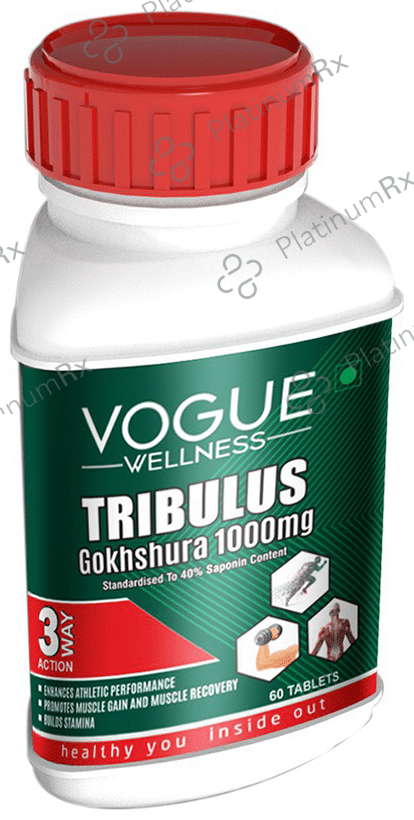 Vogue Wellness Tribulus Gokhshura 1000mg (60 Each) 1 Bottle