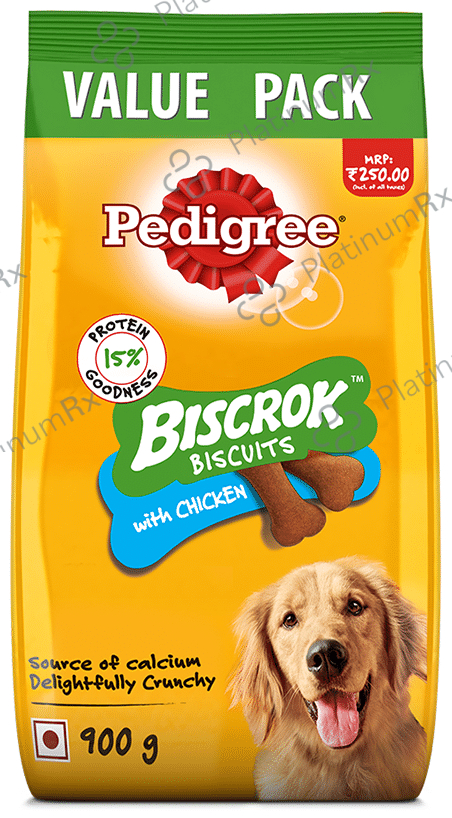Pedigree Biscrok Protein & Calcium Biscuits for Dogs with Chicken