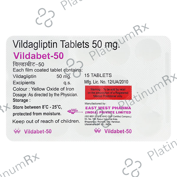 Vildabet 50mg Tablet 15s