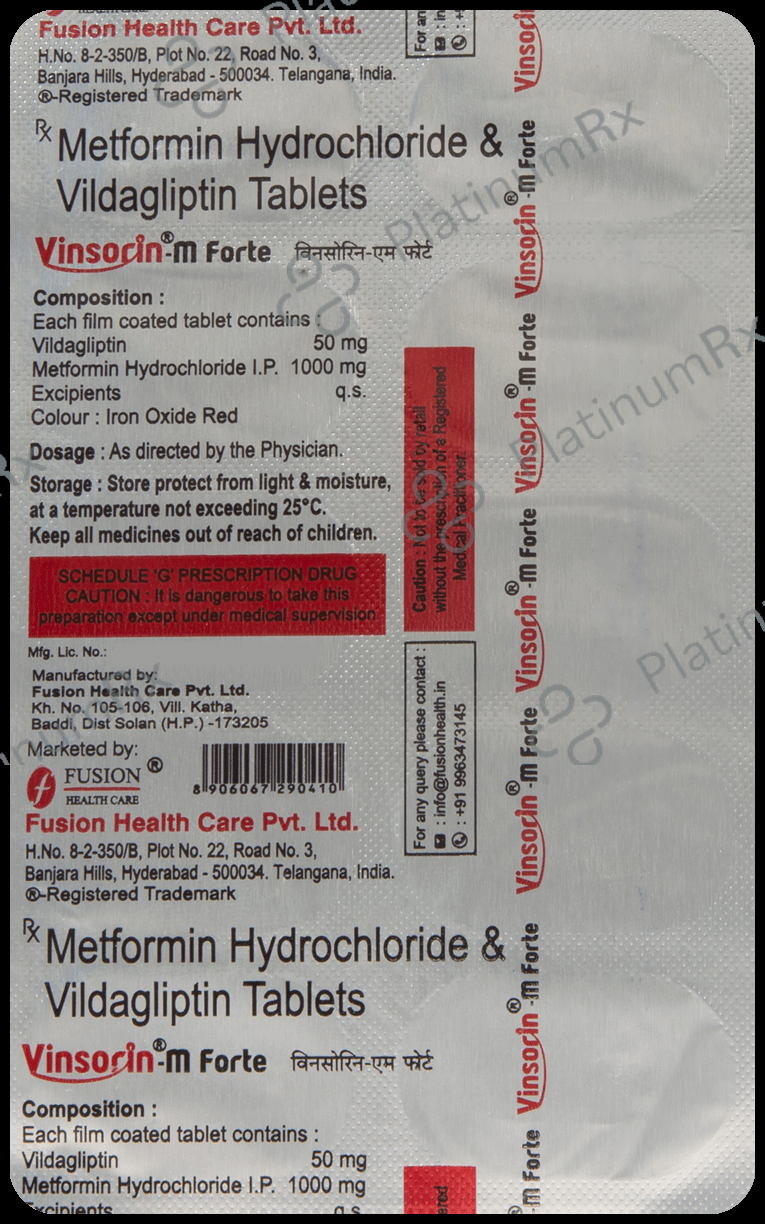 Vinsorin M Forte 1000/50mg Tablet 10s