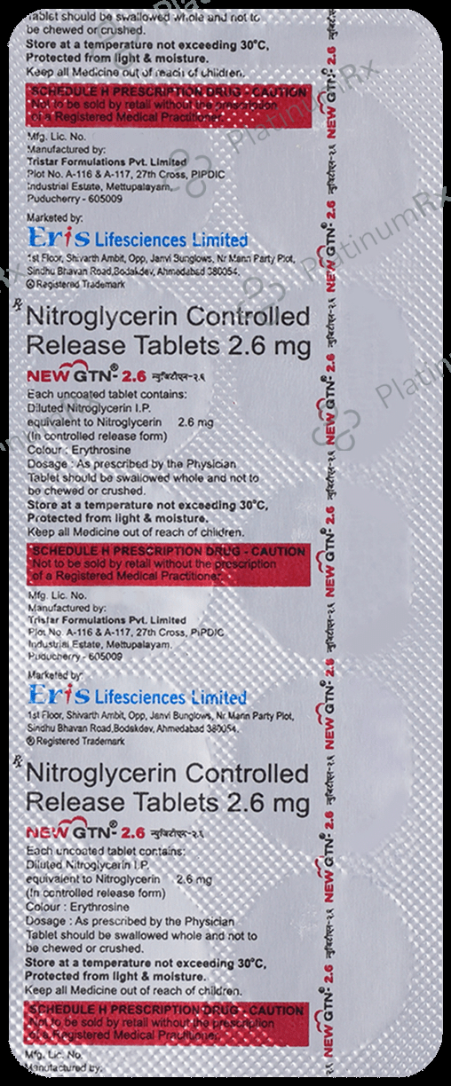 New GTN 2.6 Tablet CR 10 Tablet CR