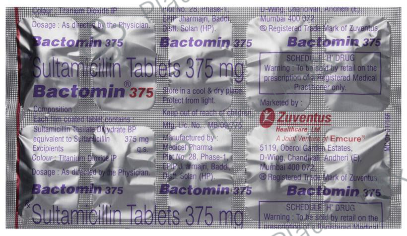 Bactomin 375mg Tablet 10s