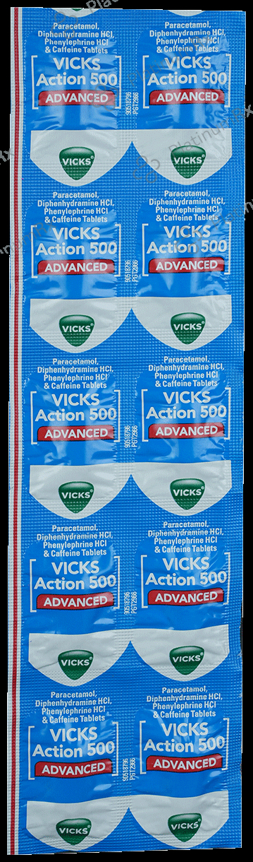 Vicks Action 500 Advanced Tablet 10s