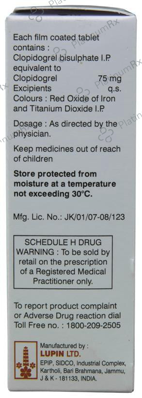 Clopitab 75mg Tablet 15s
