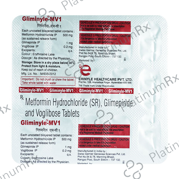 Gliminyle MV1 Tablet SR 15s