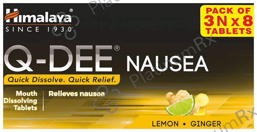 Himalaya Q-Dee Nausea - Relieves Motion Sickness - Mouth Dissolving Tablet (8 Each)