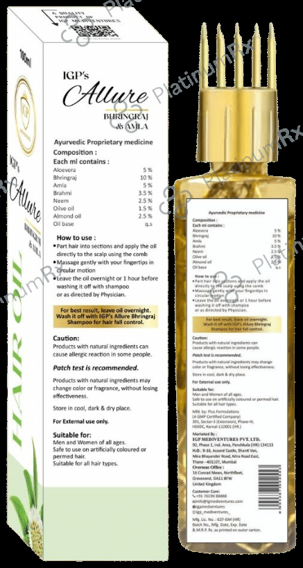 IGP Mediventures Allure Bhringraj and Amla Hair Oil 100 ml