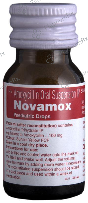 Novamox 100mg Paediatric Drops 10ml