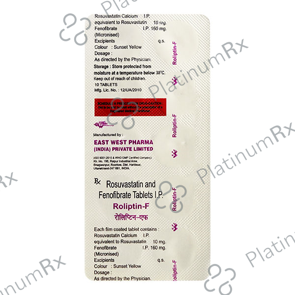 Roliptin F 160/10mg Tablet 10s