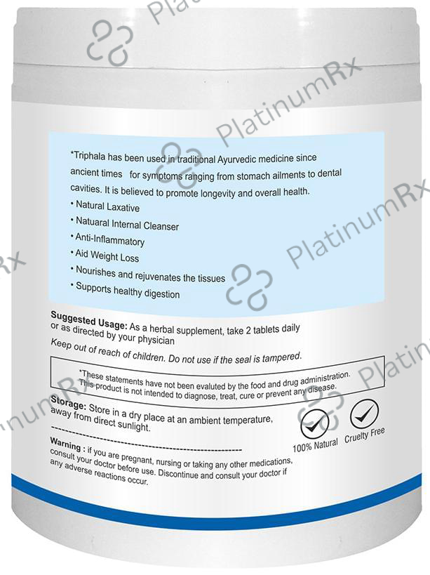 Herb Essential Triphala (Emblica Officinalis, Terminalia Chebula, Terminalia Belerica) Tablet 1000 tablets