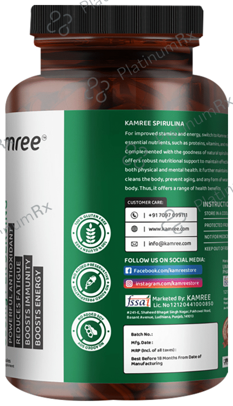 Kamree Spirulina 850mg Capsule
