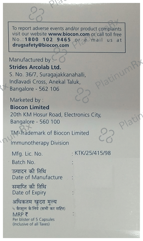 Psorid 50mg Capsule 5s