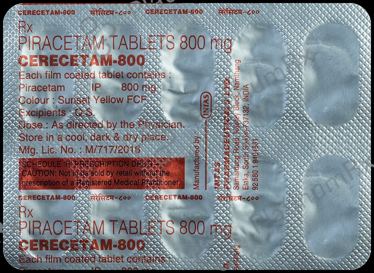 Cerecetam 800mg Tablet 10s