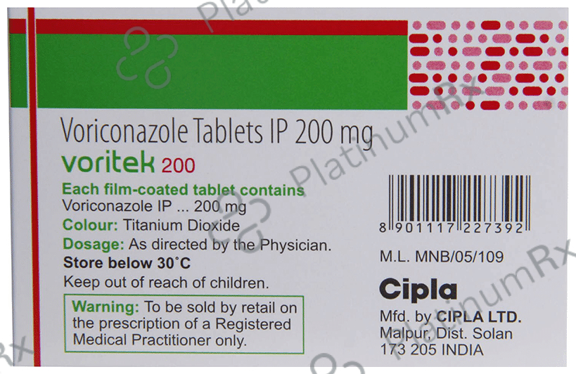 Voritek 200mg Tablet 4s
