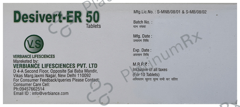 Desivert-ER 50 Tablet