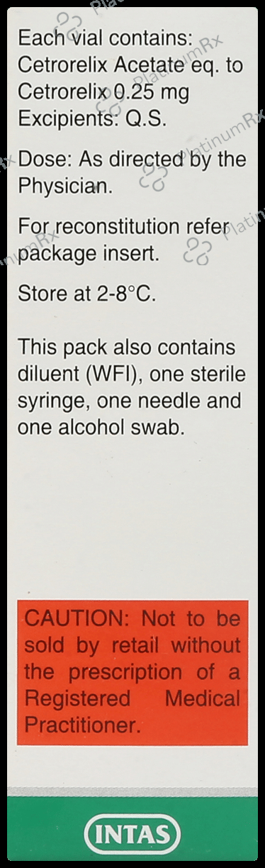Cetrolix 0.25mg Injection 1s