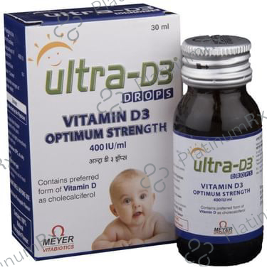Ultra-D3 400IU Vitamin D3 (Cholecalciferol) - For Strength - Oral Drops