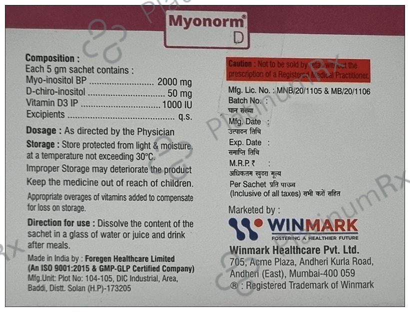 Myonorm D Sachet