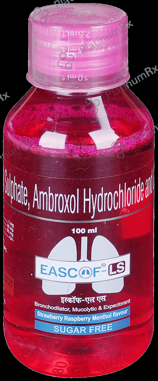 Eascof-LS Syrup Strawberry Raspberry Menthol Sugar Free