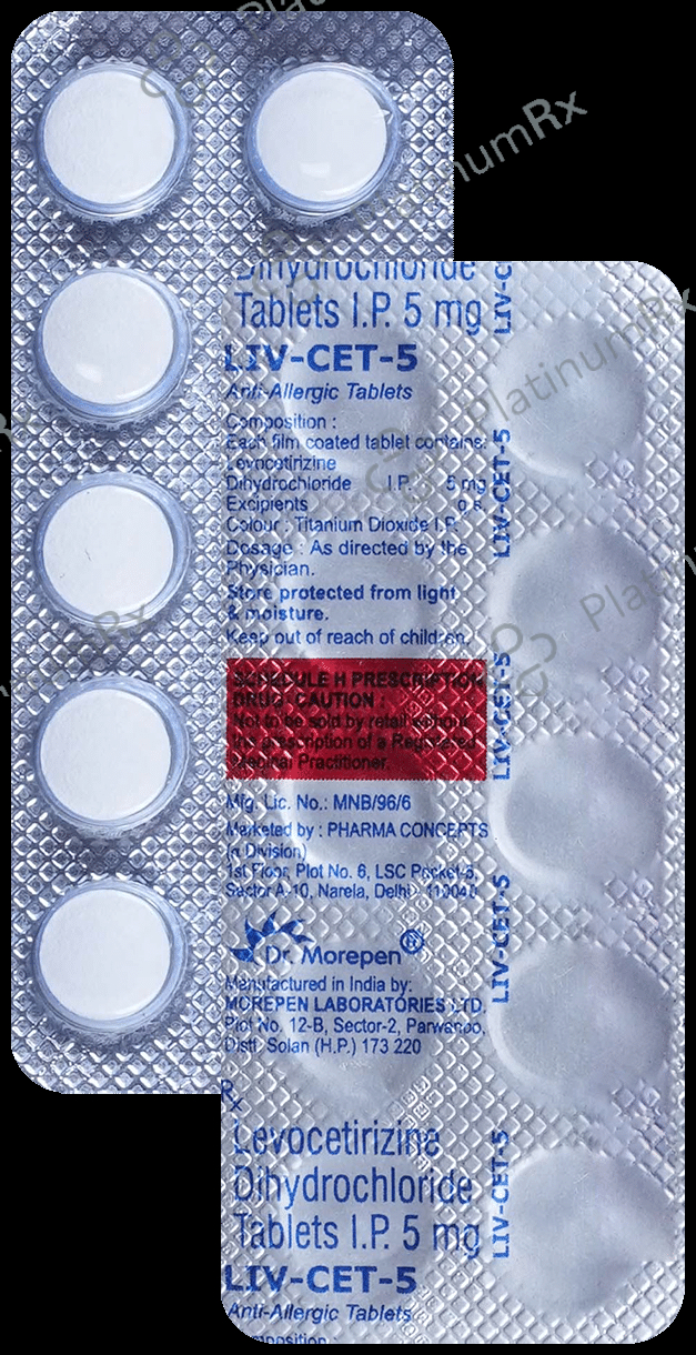Livcet 5mg Tablet