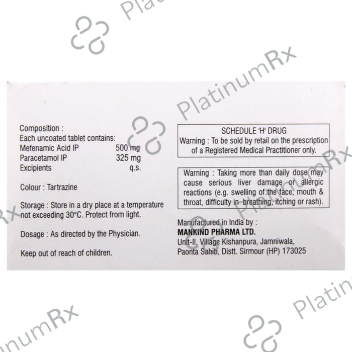 Mefkind Forte 500/325mg Tablet 10s