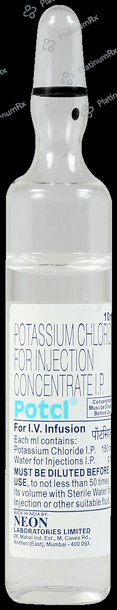 Potcl 1.5gm Injection 10ml