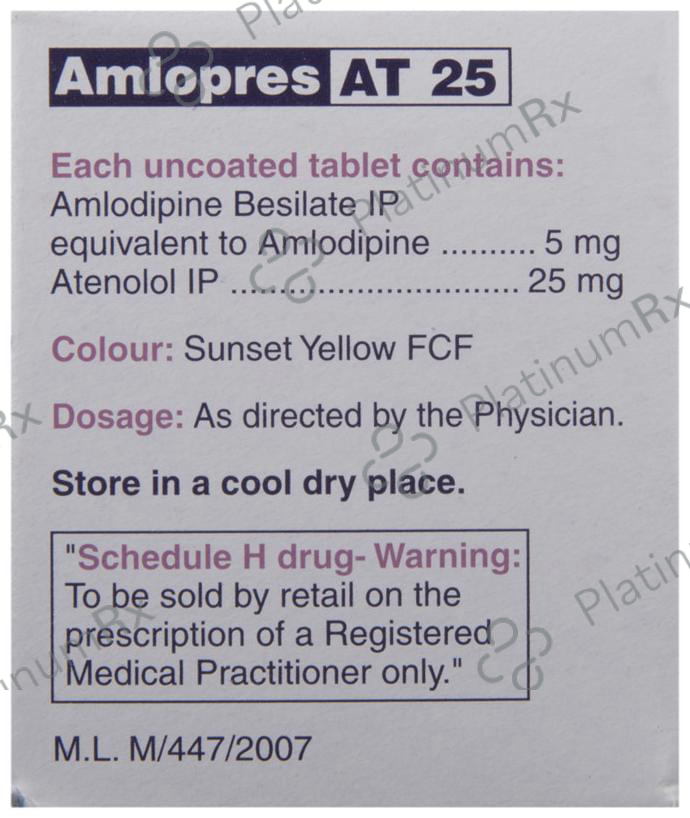 Amlopres AT 5/25mg Tablet 15s