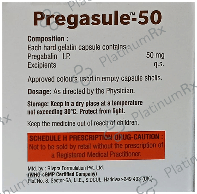Pregasule 50 Capsule