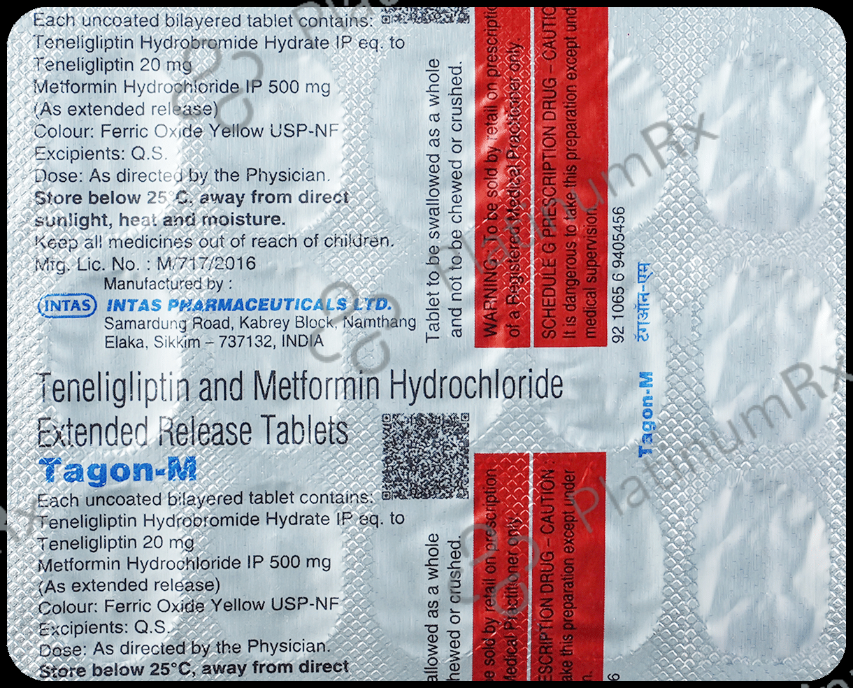 Tagon M 500/20mg Tablet ER 15s