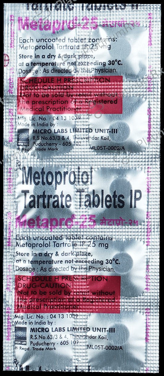Metapro 25mg Tablet 10s