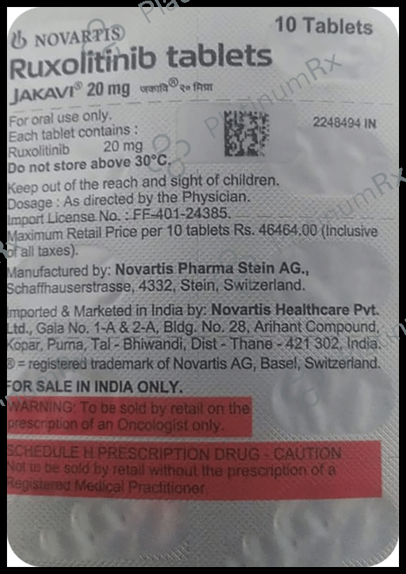 Jakavi 20mg Tablet 10 Tablet