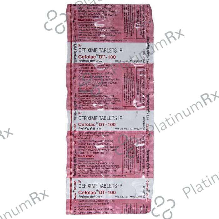 Cefolac DT 100mg Tablet 10s