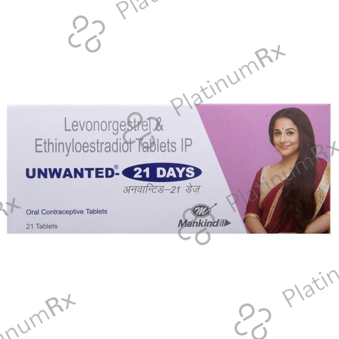 Unwanted 21 Days 0.035/0.15mg Tablet 21s