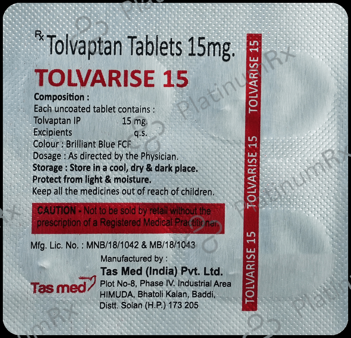 Tolvarise 15mg Tablet