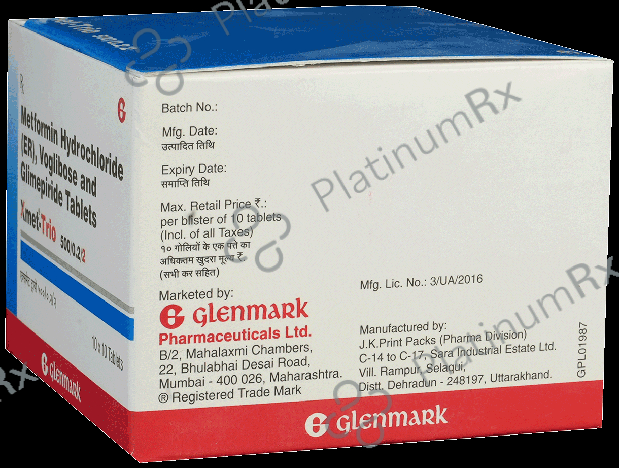 Xmet Trio 2/500/0.2mg Tablet ER 10s