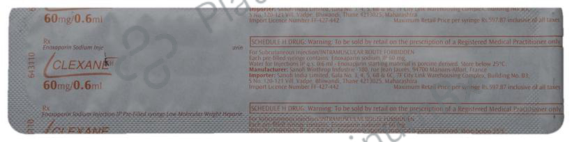 Clexane 60mg Injection 1s