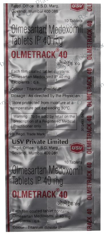 Olmetrack 40mg Tablet 10s