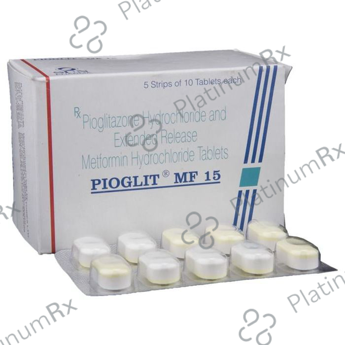 Pioglit MF 15/500mg Tablet ER 10s
