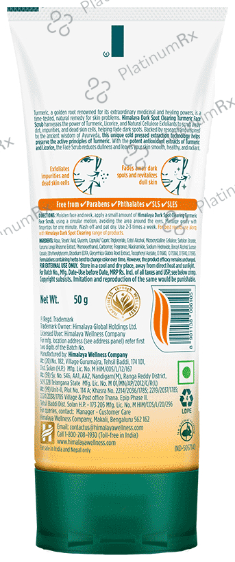 Himalaya Dark Spot Clearing Face Scrub Turmeric 50 gm