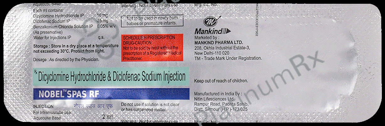 Nobel Spas RF 10mg/ml/25mg/ml Injection