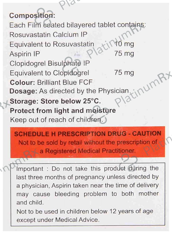 Rosutor Gold 75/75/10mg Tablet 15s