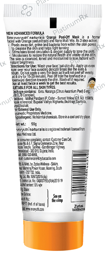Everyuth Naturals Natural Glow Orange Peel-Off Mask 90 gm