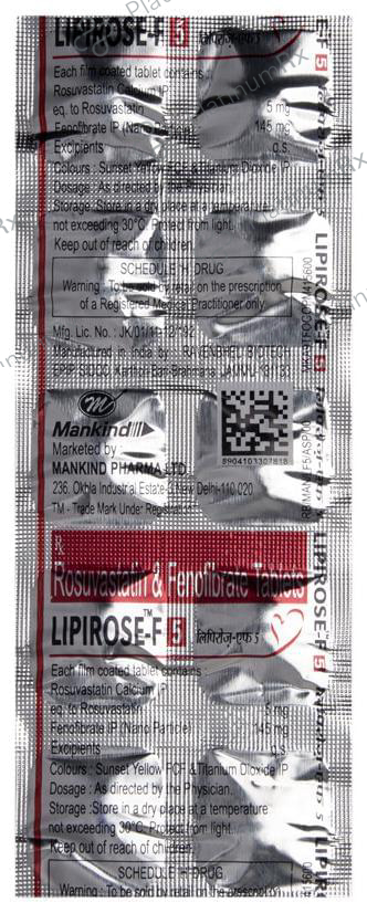 Lipirose F 145/5mg Tablet 10s