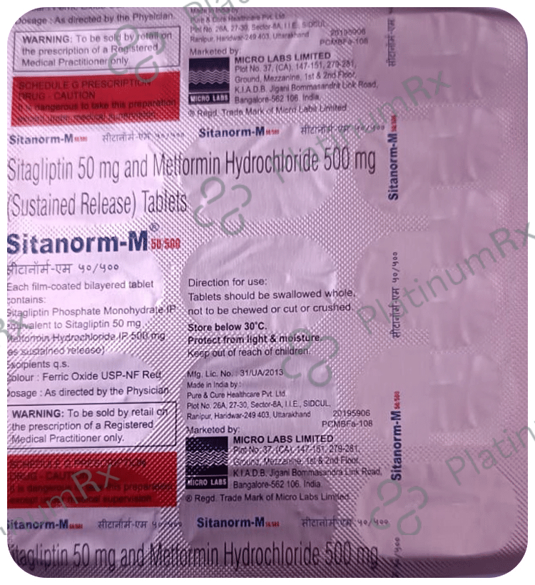 Sitanorm M 50mg/500mg Tablet