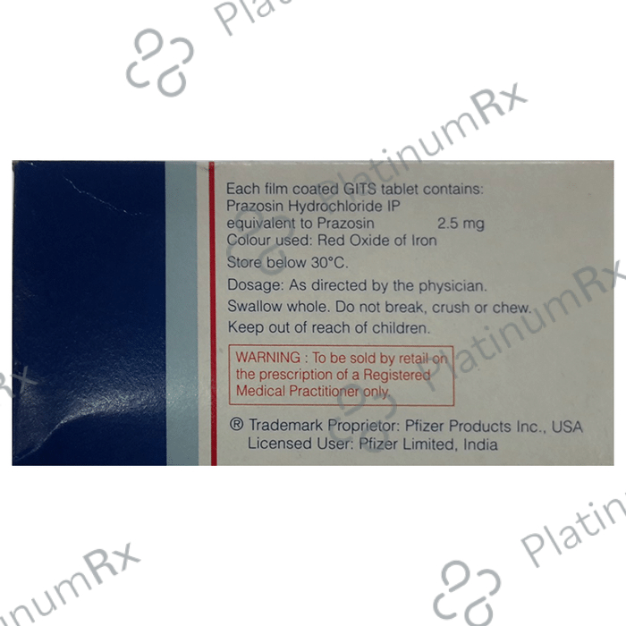 Minipress XL 2.5mg Tablet 30s