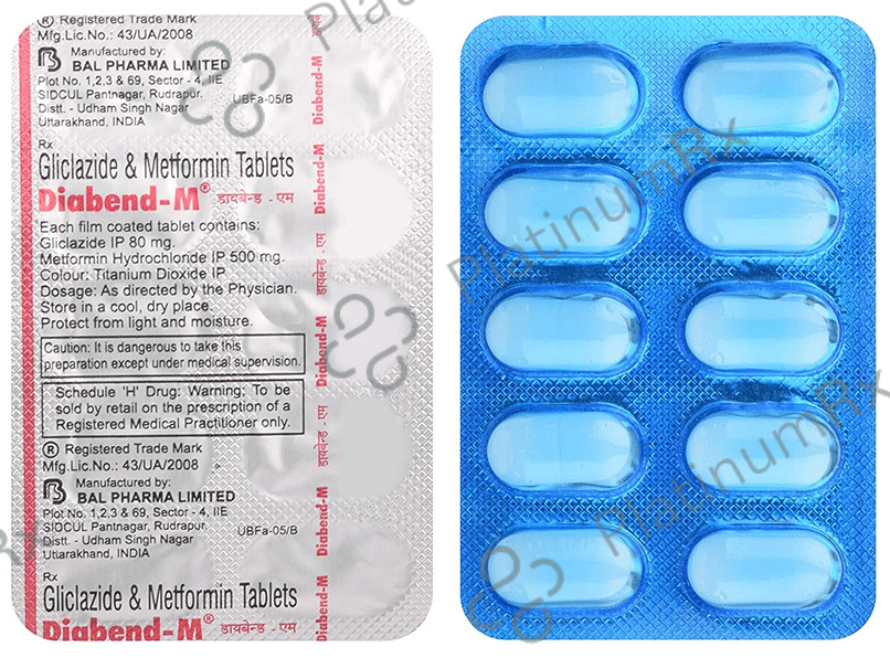 Diabend M 80/500mg Tablet 10s